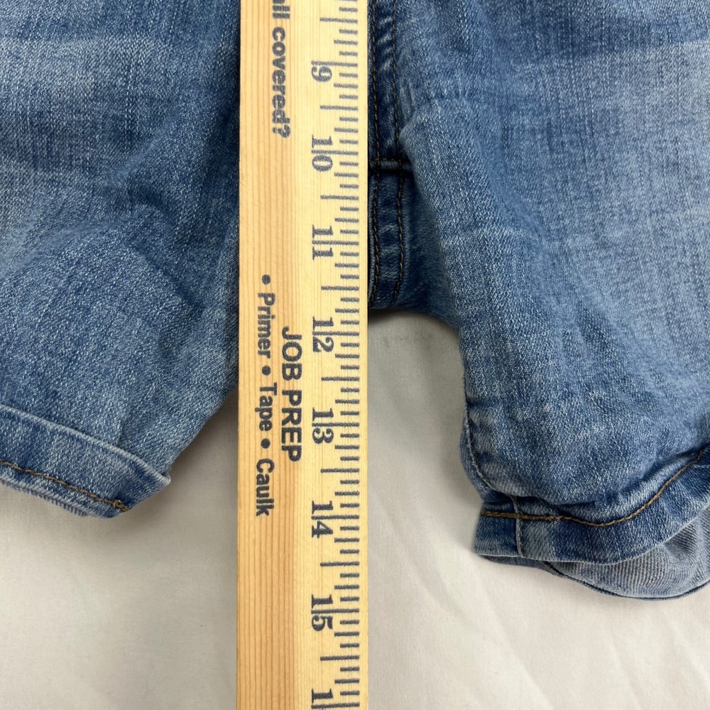 Karen‎ T Bermuda Jean Shorts Medium Wash Denim Flap Pocket Shorts - Picture 3 of 5